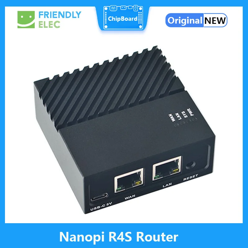 

Nanopi R4S Mini Portable Travel Router OpenWRT with Dual-Gbps Ethernet Ports 4GB LPDDR4 Based in RK3399 Soc for IOT