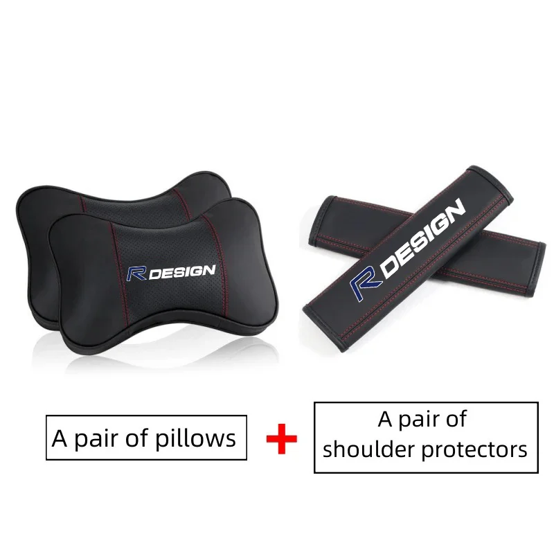 Car Seat Neck Pillow Headrest Rest Cushion Protection Shoulder Pad For Volvo RDesign AWD V70 XC60 S60 V60 V40 XC90 S80 Accessory