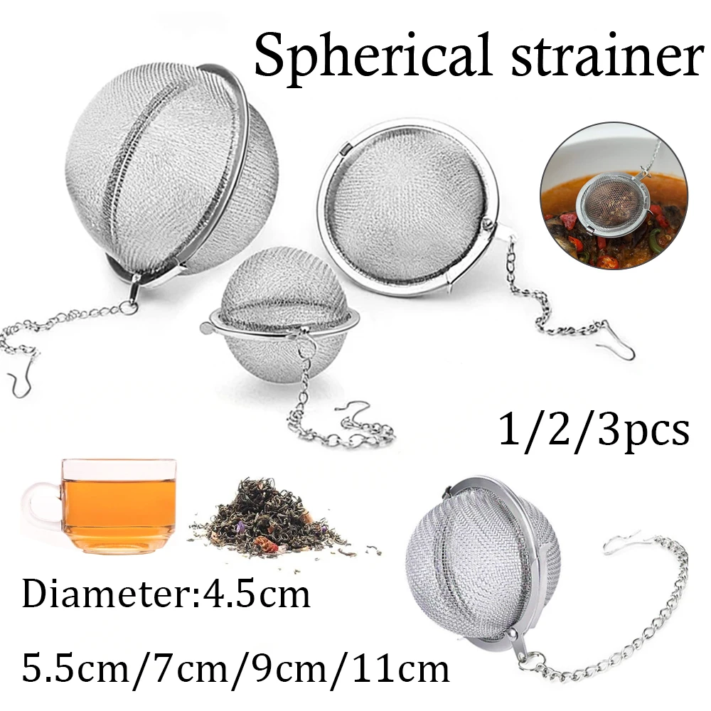 1-5pcs Tea Infuser Stainlesss Steel Mesh Tea Ball Tea Strainers Tea Infuser Strainer Filters for Loose Tea Herbal Spices