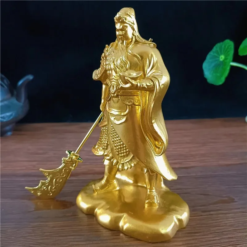 Gold Chinese Feng Shui Guan Gong Buddha Statues Handmade Resin Crafts Big Buddha Sculpture Figurines Home Decoration - Image 3