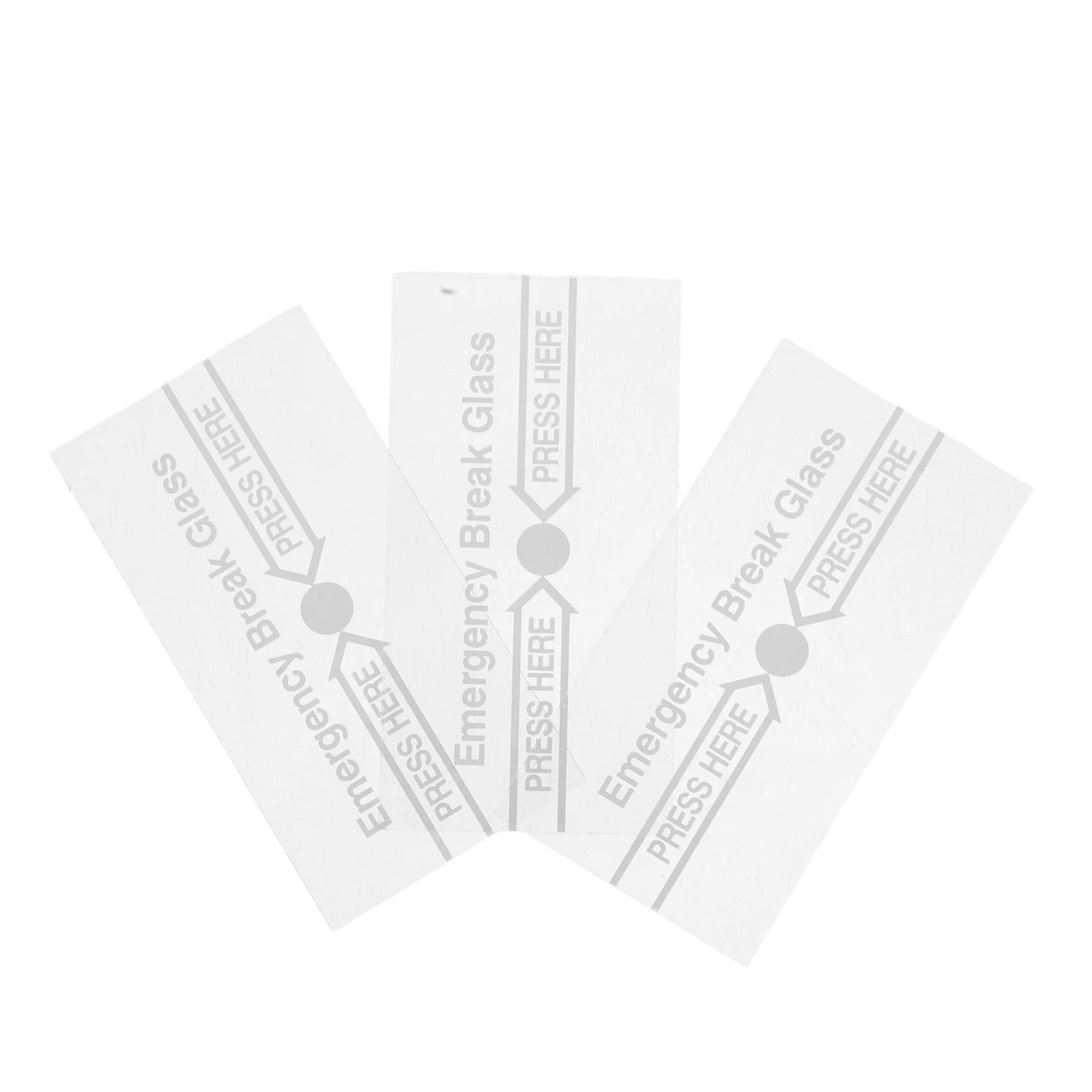 3Pcs Fire Alarm Glass Break Emergency Switch Cover Replacement Manual Fire Safety Panel Security Glass Breakage Sheet for Office