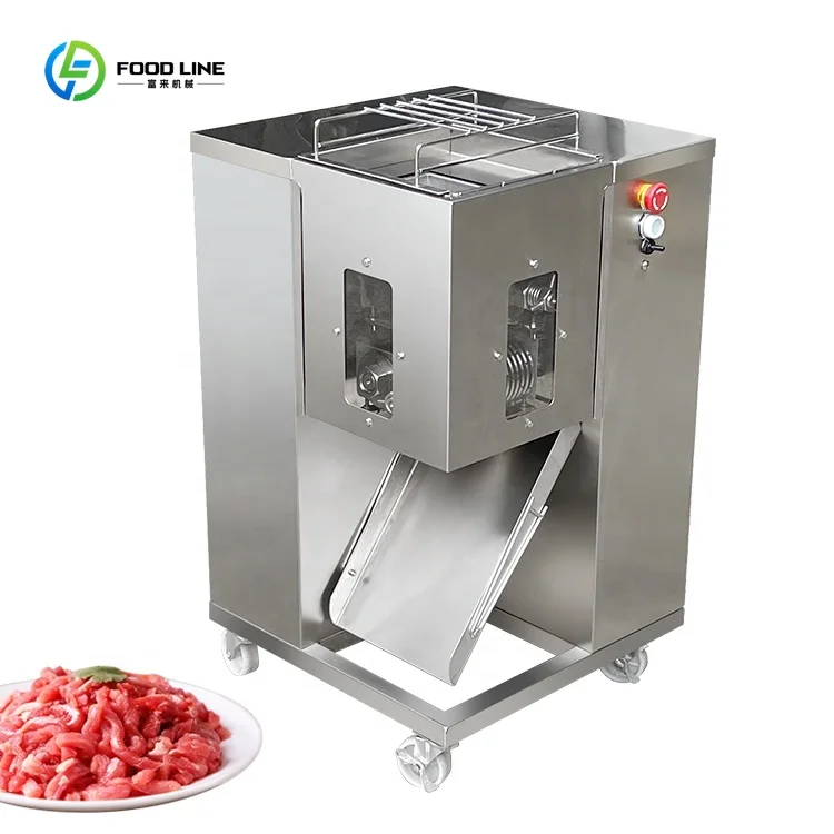 Automatic Fresh Meat Slice Strips Cutter/meat Shreds Cutter/Pork Chicken Breast Beef Strip Cutting Machine