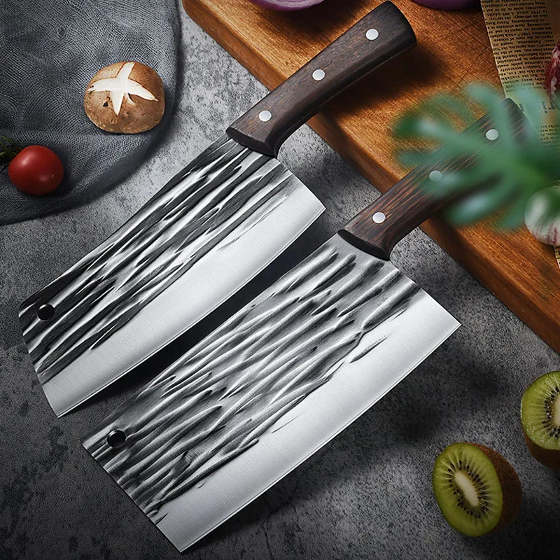 

Handmade Forged Stainless Steel Meat Cleaver Vegetables Slicer Professional Butcher Knife for Home Restaurant Kitchen Chef Knife