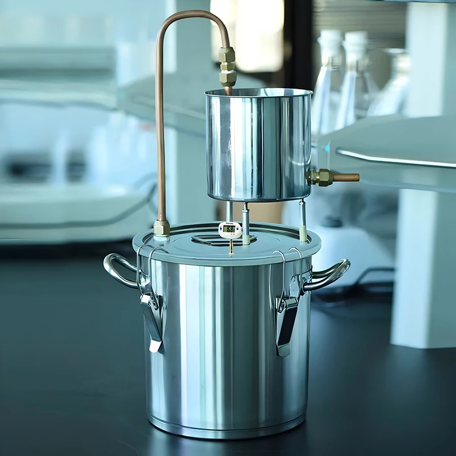 

33L 50L Stainless Steel Alcohol Distiller Machine Beer Brewing Equipment Copper Brewing Hydrosol Distillation Kit