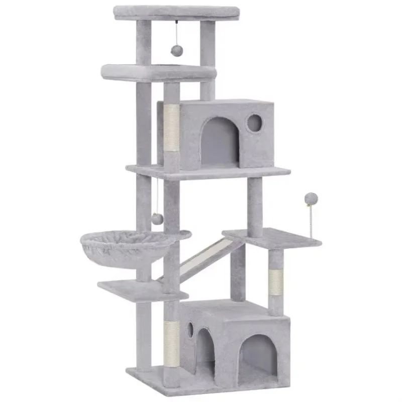 

#c Tall Cat Tree for Indoor Cats, Large Cat Tower for Adult Cats, Multi-Level Cat Condo with Scratching Posts