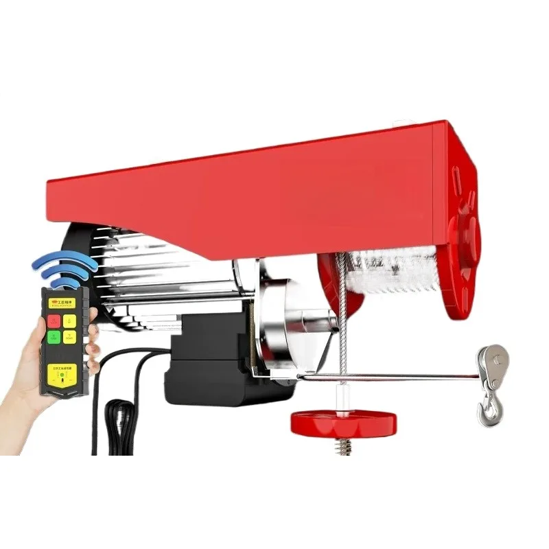 Wireless remote control electric hoist 220v small crane household small lift micro hoist hoisting crane