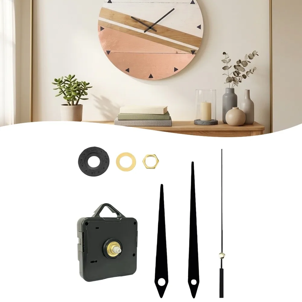 Silent Quartz Movement Kit for Clock Enthusiasts Including for All Necessary Components for 9 to 11mm Clock Construction