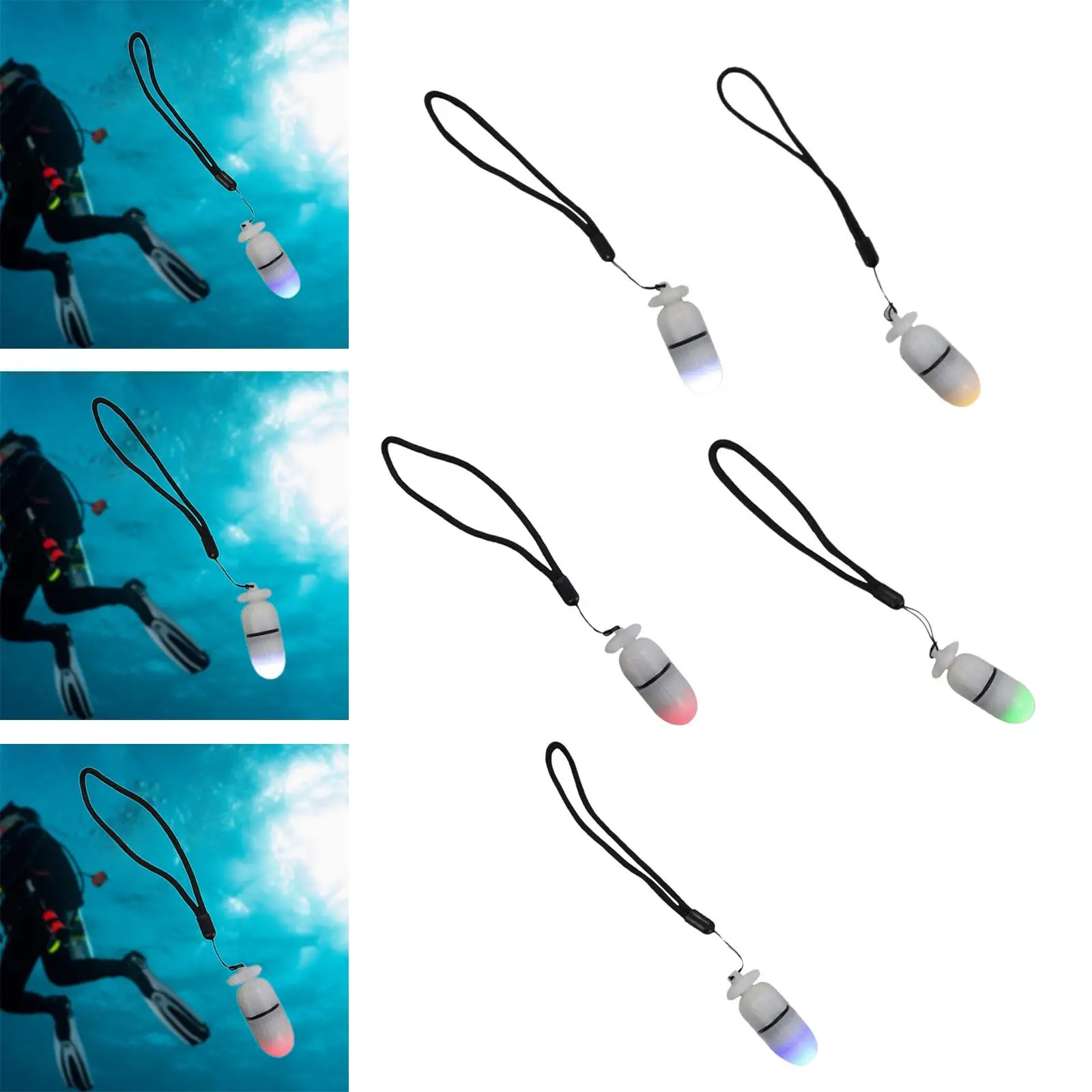 Luz de buceo Espeleología de mano Buceo con cuerda de suspensión Luz subacuática