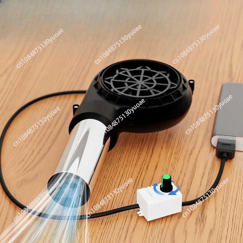 منفاخ الشواء USB منفاخ صغير قابل للتعديل سرعة الحطب موقد في الهواء الطلق مشعل نار منفاخ أوتوماتيكي محمول #2