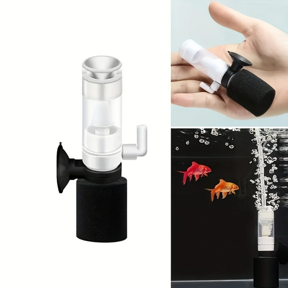 1 Set of Silent Mini Aquarium Filter, Three-In-One Pneumatic Filter Aerator (Including Water Pipe)