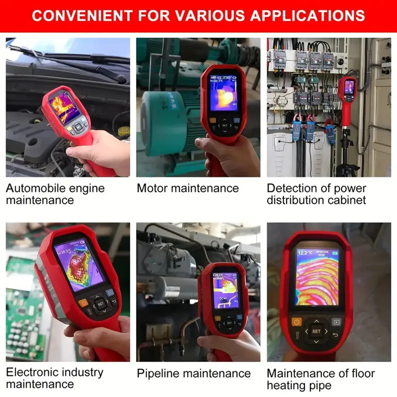 Kamera Pencitraan Termal UNI-T UTi260B UTi720B Resolusi IR 256x192 550 ℃   Alat Analisis Industri untuk Aplikasi Perekam Video WiFi Jarak Jauh di PC