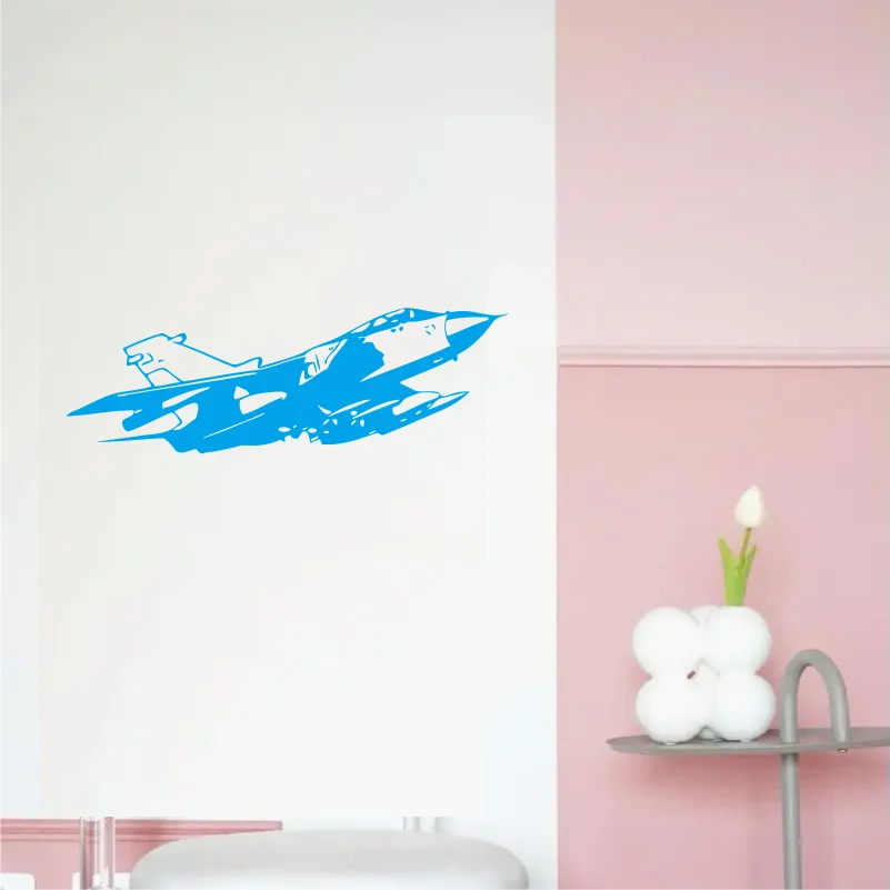 Fighter Jets Wall Decal aircraft Combat aircraft Wall Sticker for Home Boys Room Decoration Mural Vinyl Art Decals #201