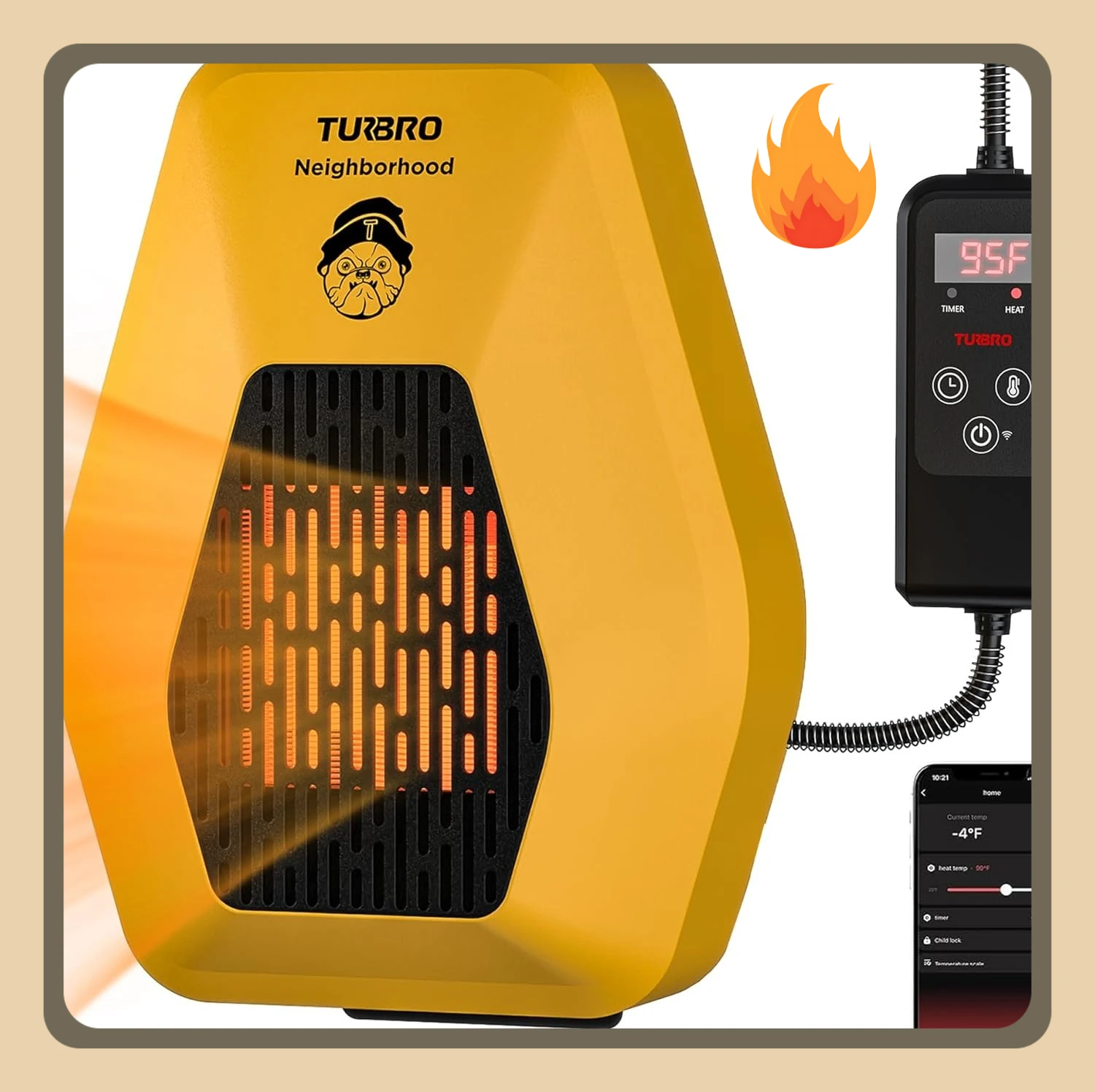 

[Best Seller!]Neighborhood WiFi Dog House Heater 800W, Wall Mount, 10ft Anti Bite Cord, Waterproof Control, Overheat Protection,