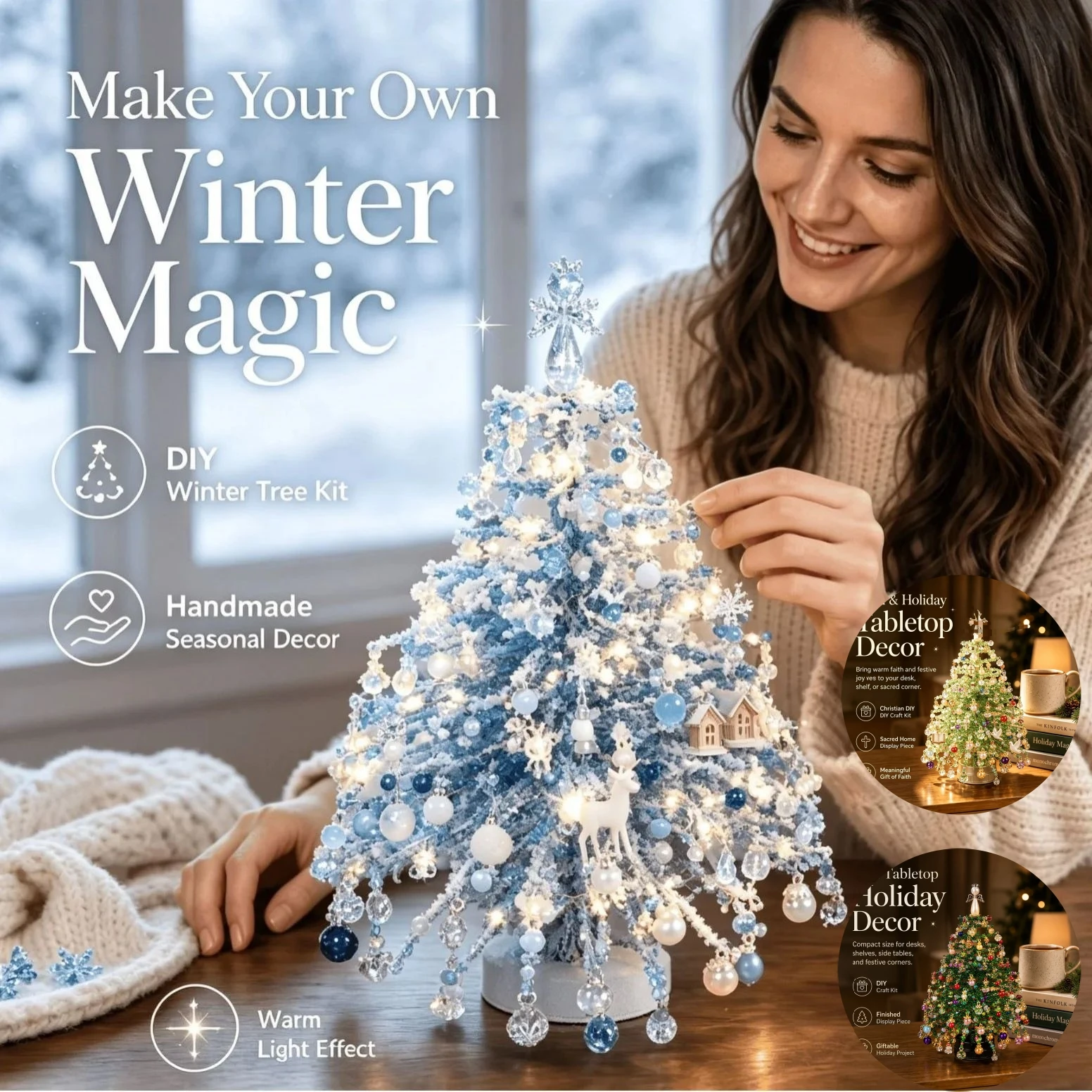Home Decor Xmas - DIY Beaded Christmas Tree Kit 3D