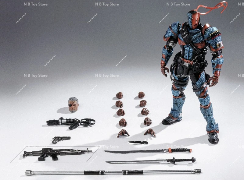 LPZZ ROUNO CUEURE DC002 1/12 Deathstroke Arkham Knight Modulo Finito Mobile Batman Modello Da Collezione Action Anime Figure Toy