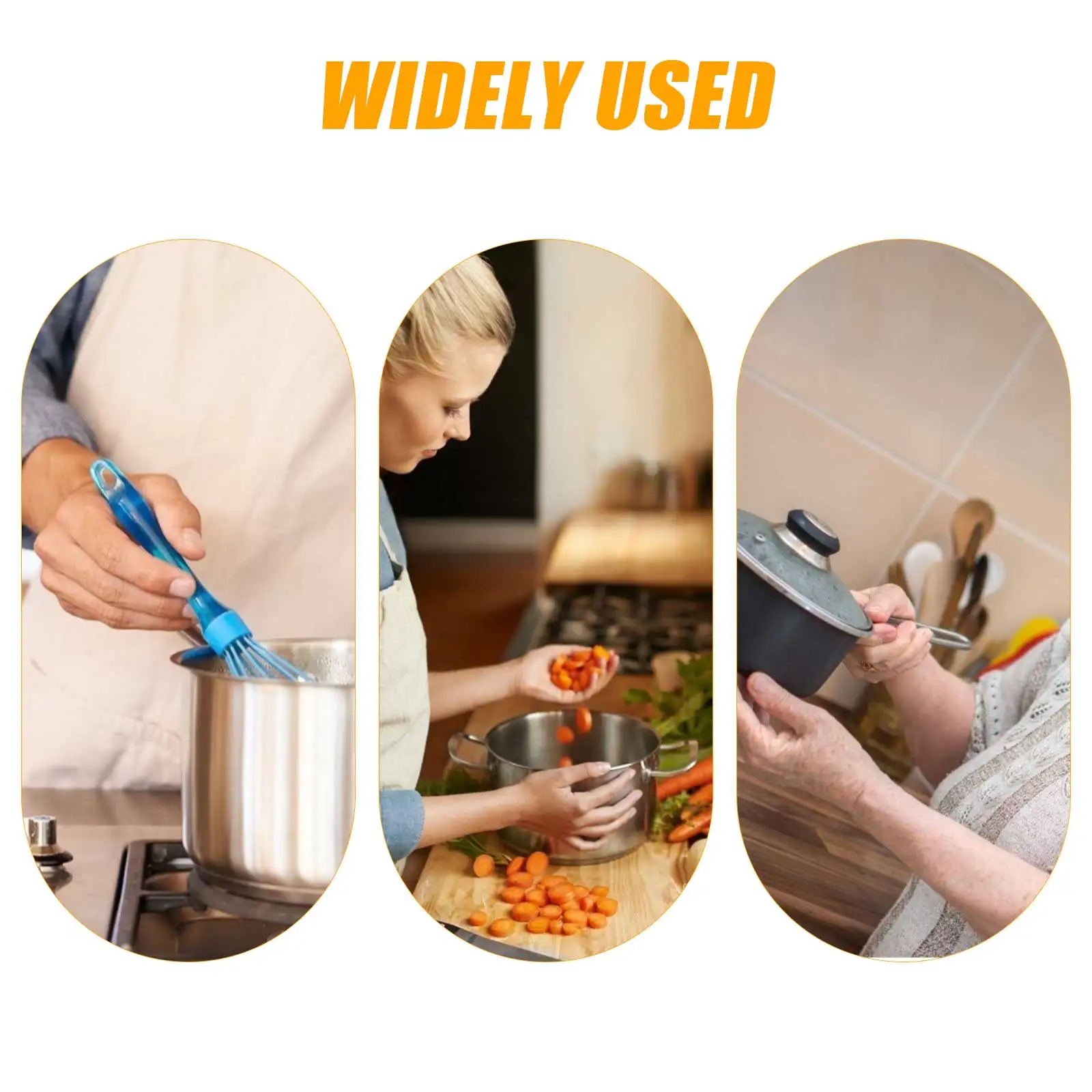 

6 Pcs Pot Handle Cover Pot Handle Covers Heat-resistant Anti-skid Kitchen Gadget Ear Clips for Bowls Pots Practical