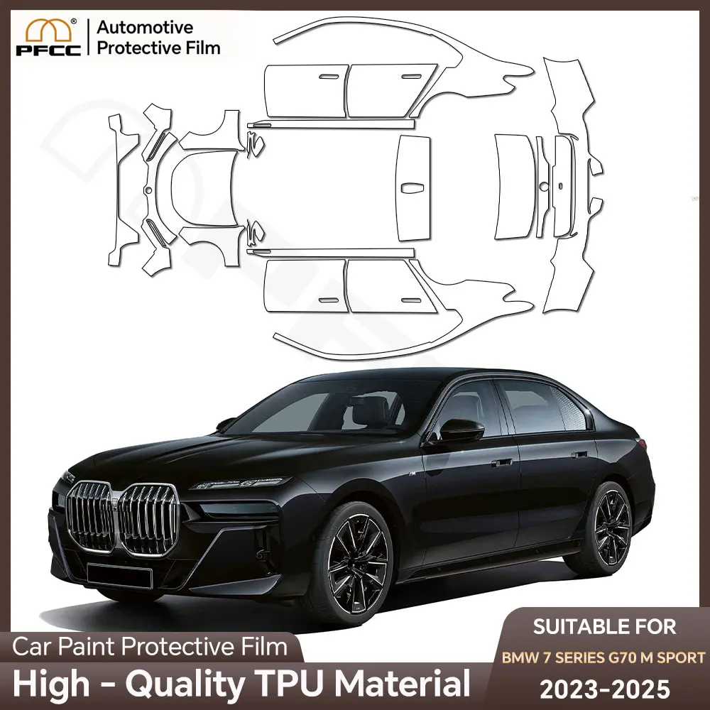 

8.5mil Film for BMW 7 Series G70 M Sport 2023-2025 TPU PPF Transparent Anti-scratch Pre Cut Paint Protection Car Body Sticker