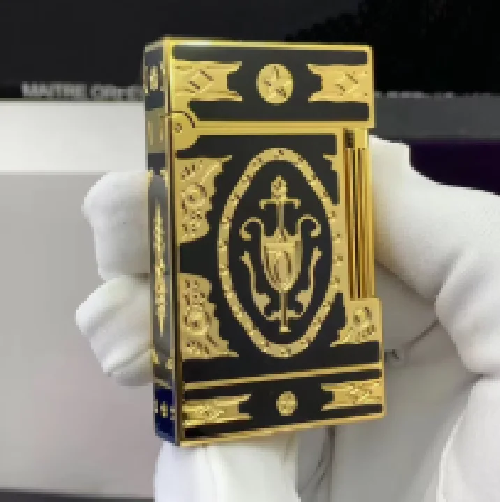 Luxury Ligne2 Lighter Metal Lacquer Special Pattern Cigarette Smoking Tools Refill Butane mechero Gsa Men Gift view 5