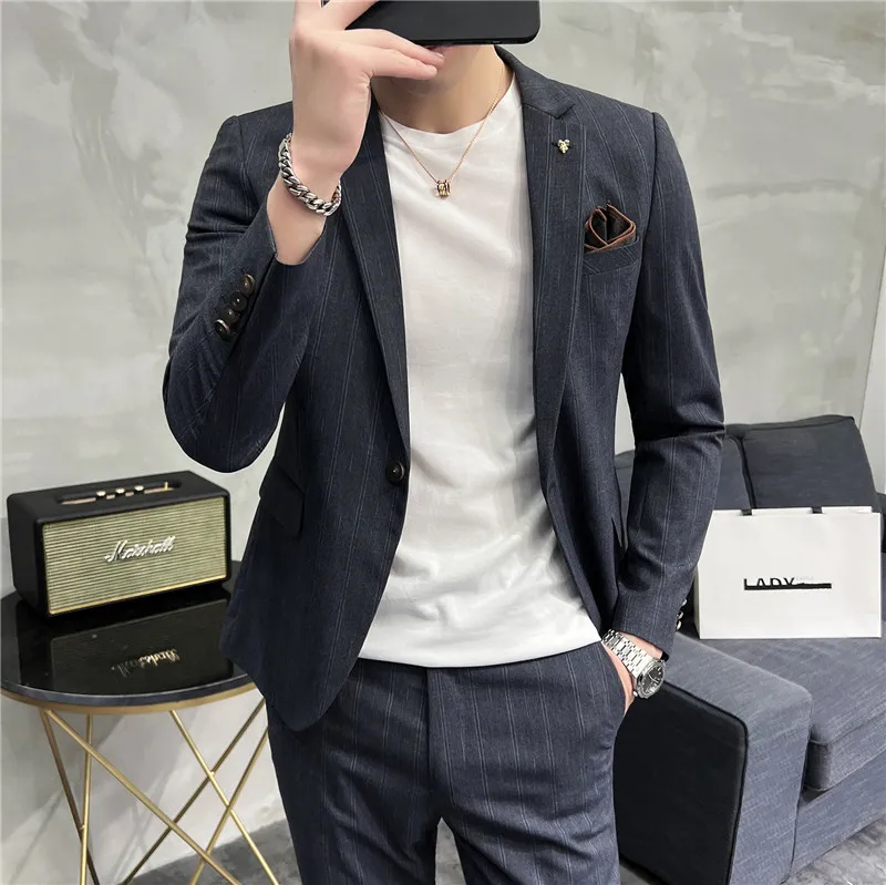 Costume deux pièces décontracté, coupe slim