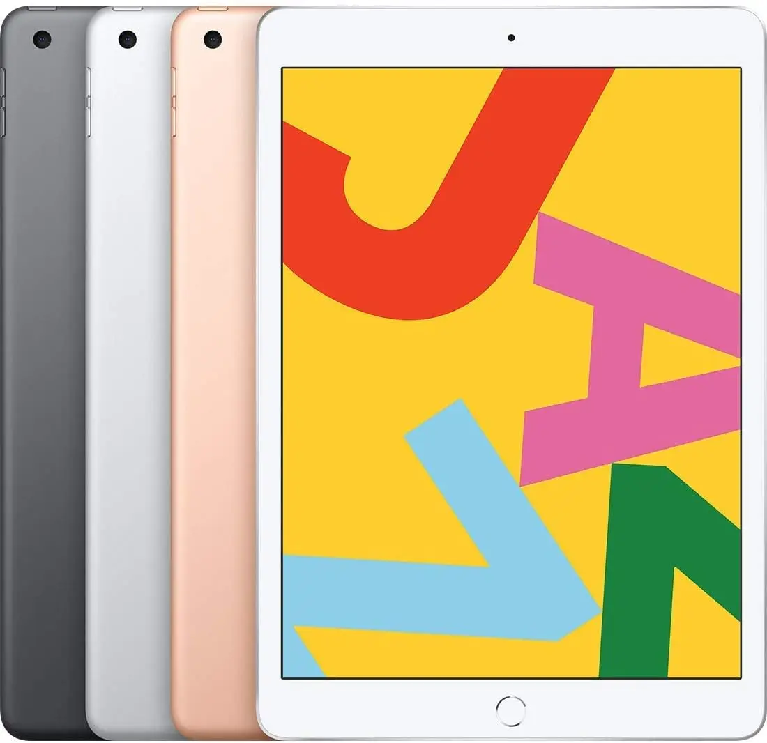 Apple-iPad Space Gray 7th Generation, 10.2-Polegada, Wi-Fi, 32GB, 2019, Certificado Recondicionado, Boas Condições