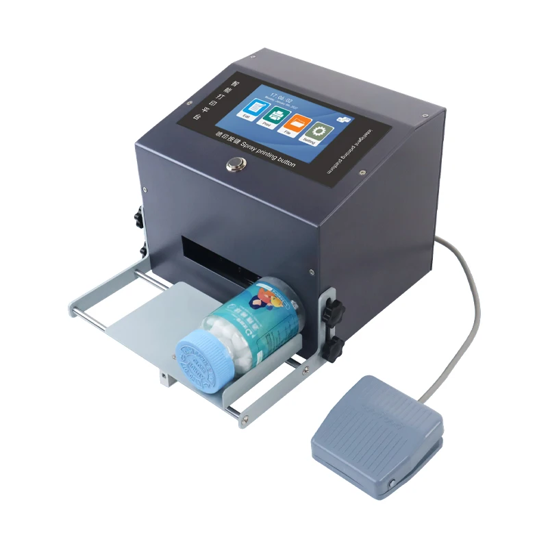 Vinica New Model Automatic Grade Desktop Inkjet Printer Smart Static Touch Screen for Can Bottle Flatbed  Fast Dry