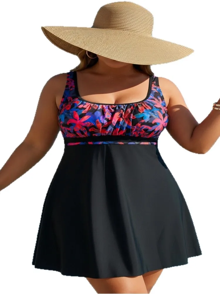 XL-6XL حجم كبير عالية الخصر بيكيني المرأة رفع حجم كبير 3XL 4XL ملابس السباحة الصيف Mujer البطن تحكم ملابس السباحة بيكيني مجموعات