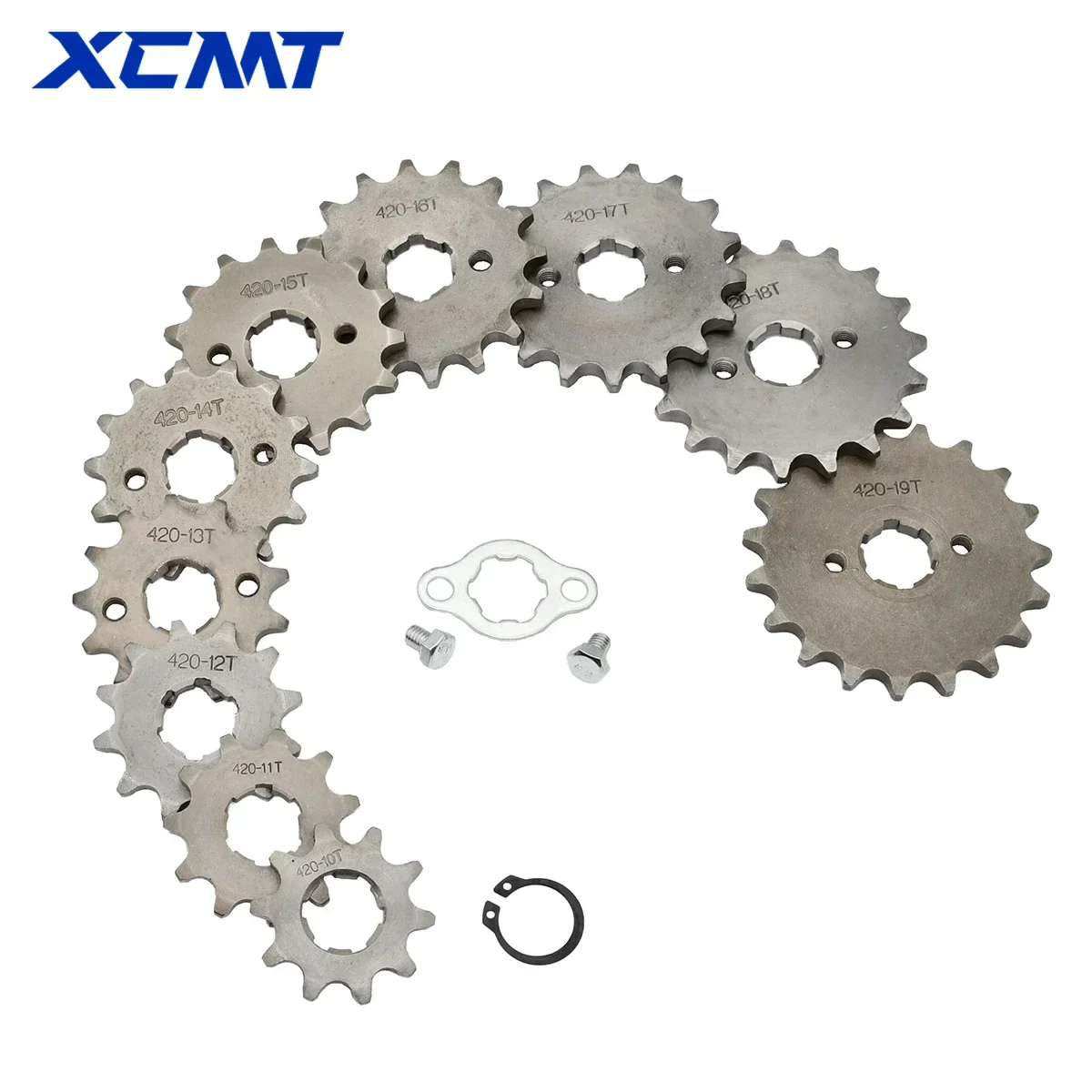 420H Chain 420 17mm 10 -19 Teeth Front Engine Sprockets For Taotao Kayo BSE Xmotos Apollo SSR Monkey Dax 110 125cc Dirt Pit Bike