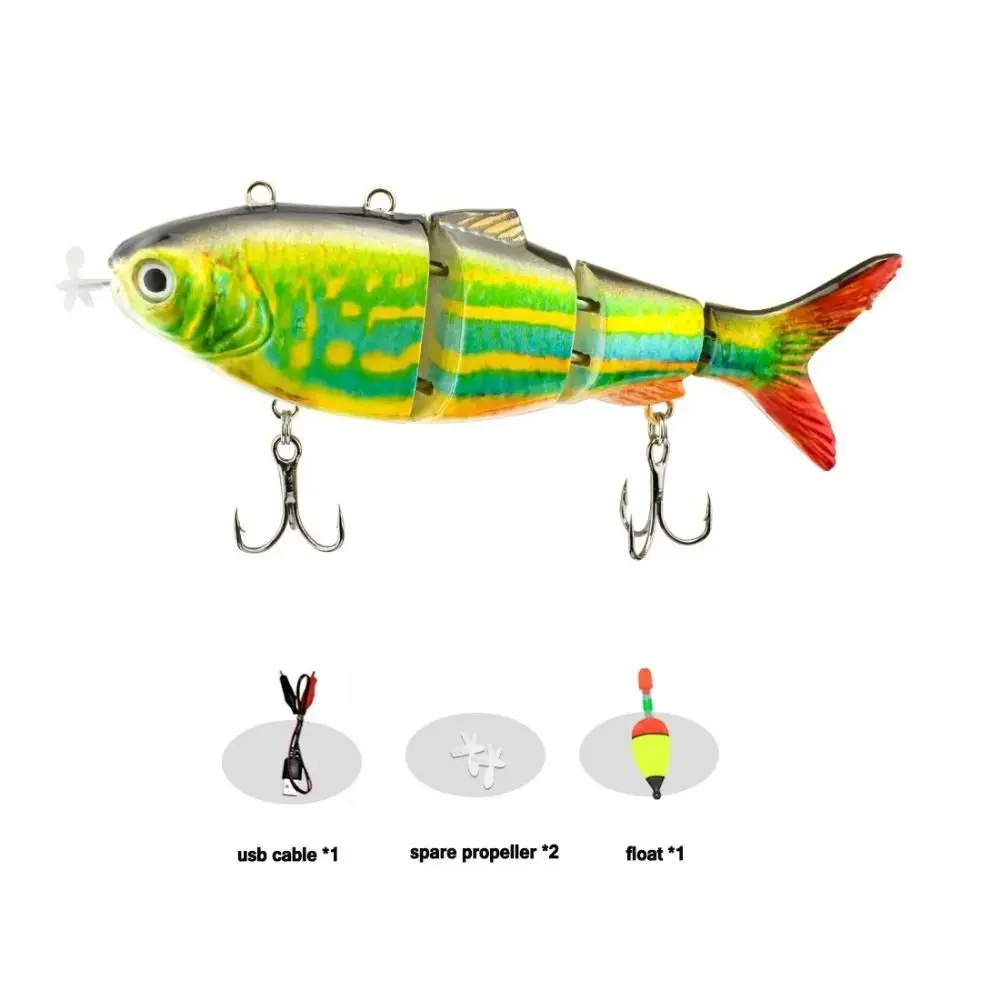 Bionic Fish Richiamo Elettrico Wobblers Nuoto Automatico 3D Esche Da Pesca Kit 5.1 "Multi Snodato Swimbait Richiamo di Pesca Duro