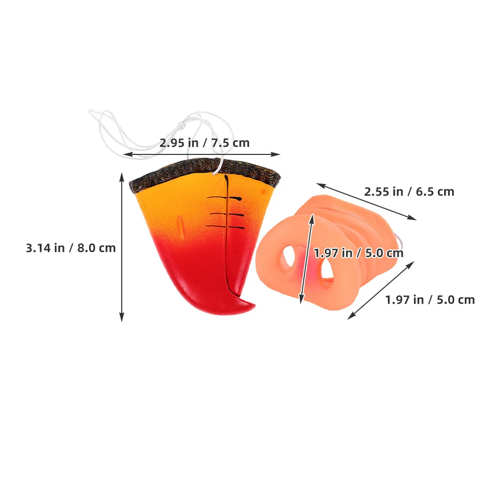 ชุดแต่งกายสัตว์เหมือนจริง 4 ชิ้น ชุดจมูกสัตว์ ชุดจมูกหมูและจมูกนก สำหรับงานคอสเพลย์ งานเทศกาล งานปาร์ตี้ งานแฟนซี งานคาร์นิวัล งานแต่งกาย