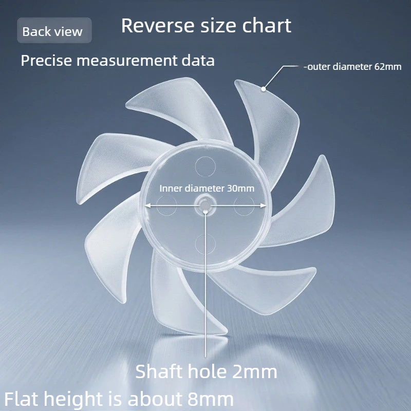 USB hanging neck fan blade 7 blades, 62mm, handheld mini fan accessories