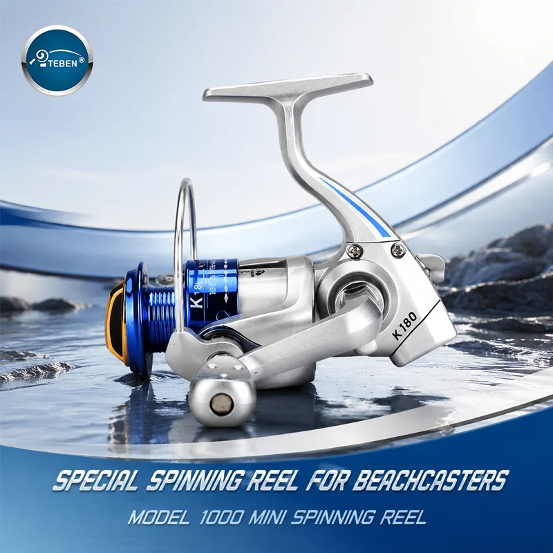 Ice Fishing Reel - بكرة صيد صغيرة TEBEN K180، مزودة