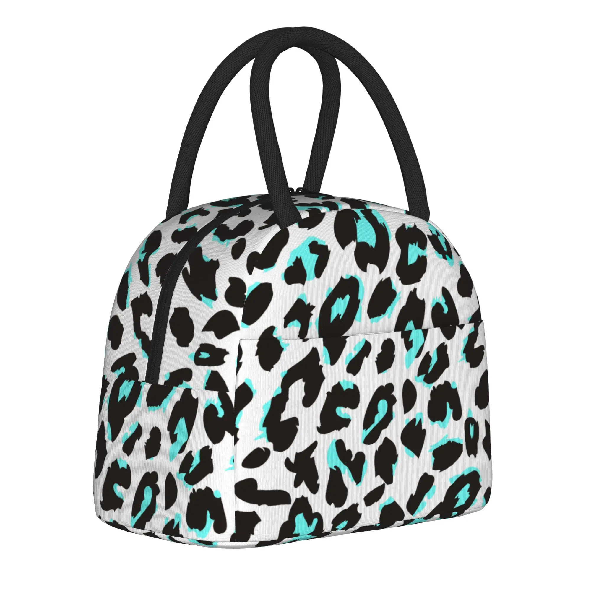 Animal Print Leopard  Insulated Lunch Bags Cooler Bag Lunch Container  Leakproof Tote Lunch Box Girl Boy Work  Picnic