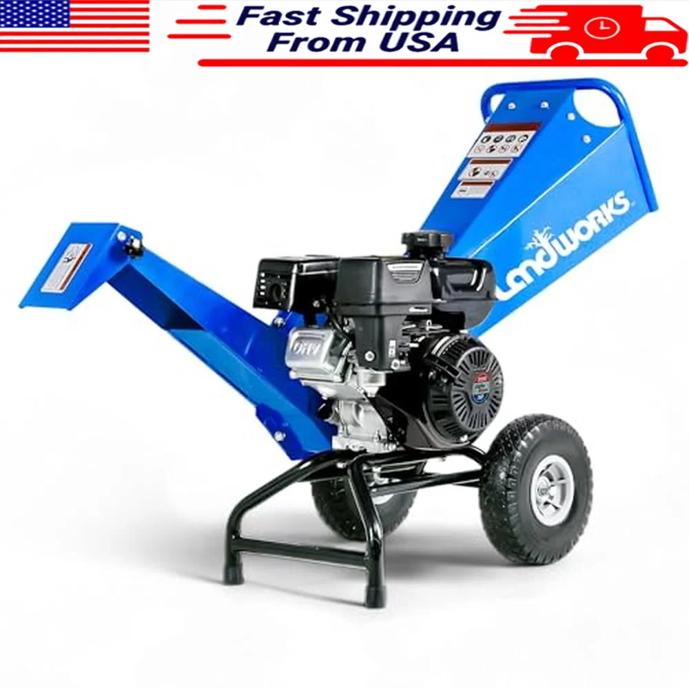 7HP Gas Powered Wood Chipper Shredder Mulcher Compact Design 3