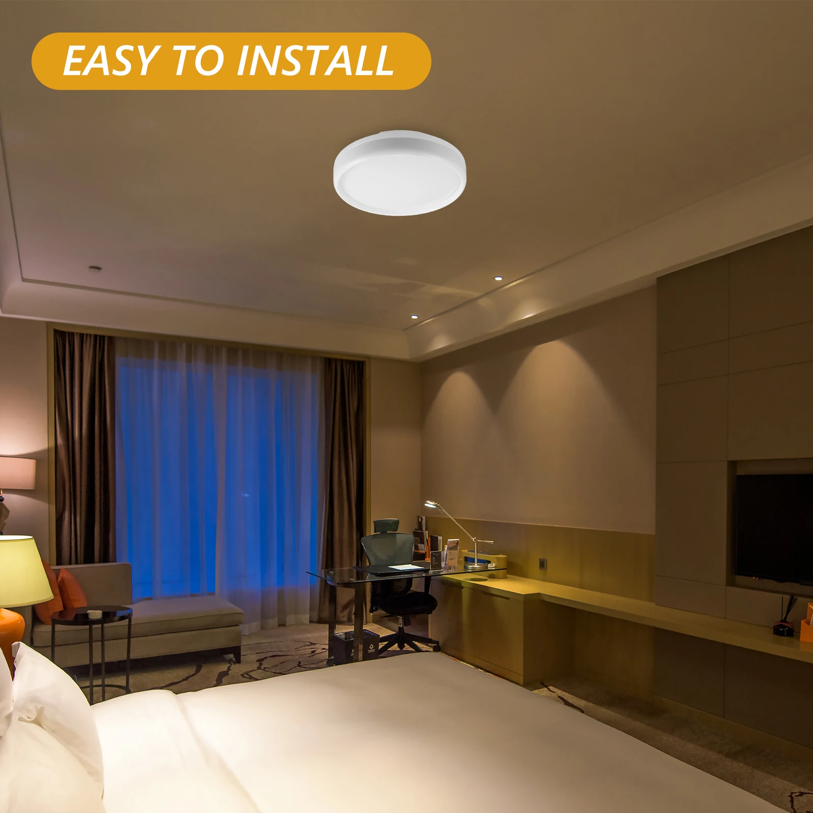 

Modern Round Led Ceiling Lamp Shade Replacement Pvc Light Cover Bedroom Kitchen Bathroom Easy Clean Secure Fit Small