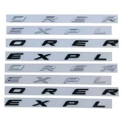 3D ABS Chrome Black Explorer Logo Car Front Hood Emblem Bonnet Letters Badge Sticker For Explorer 2020 2021