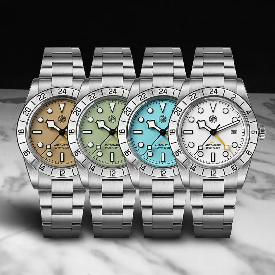 Four dial colours side by side