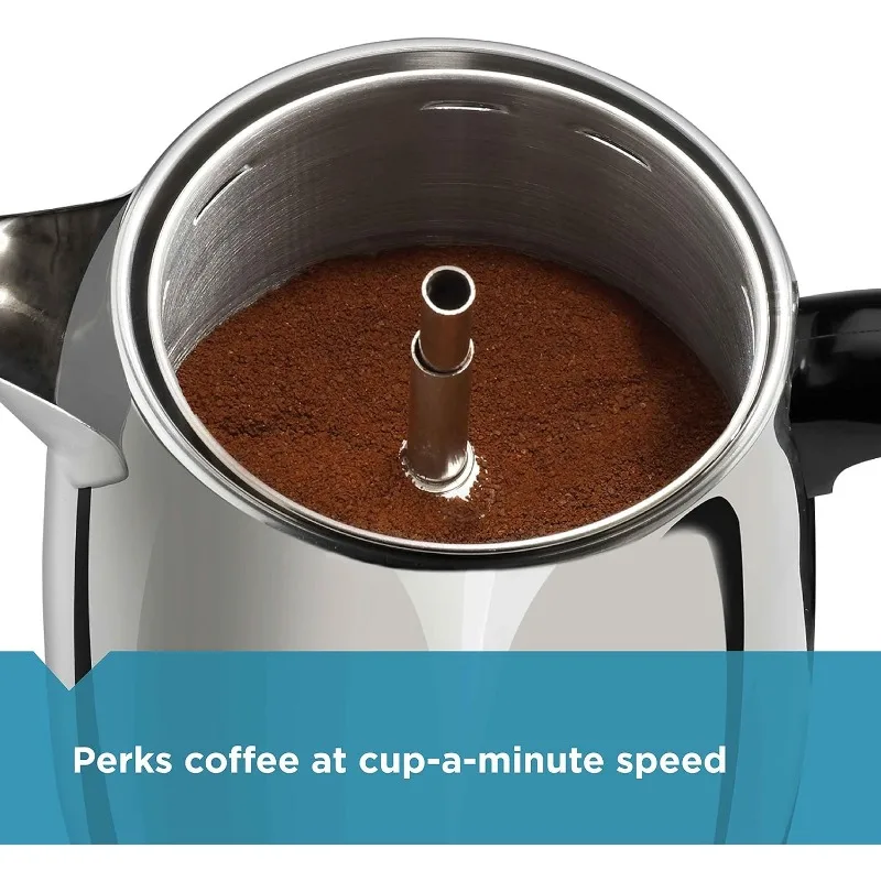 Cafeteira de café elétrica, cesta de aço inoxidável, automática manter quente, não gotejamento, 4 Cup, FCP240