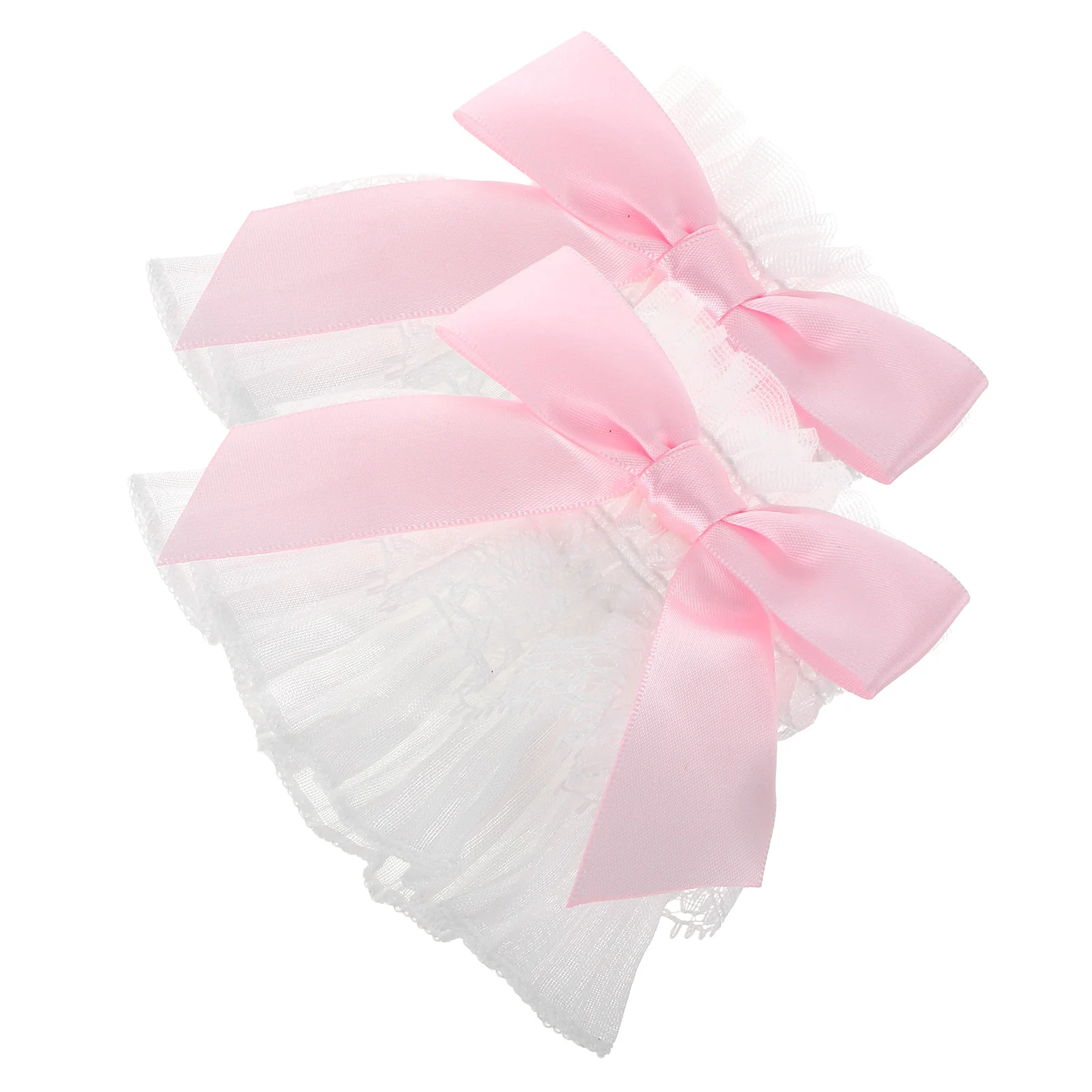 

Butterfly Bow Sleeves Lace Cuffs for Women H Wrist Bracelets Fake Arm Sleeves Nail Art Photo Props Ruffled Edge Pleated Design