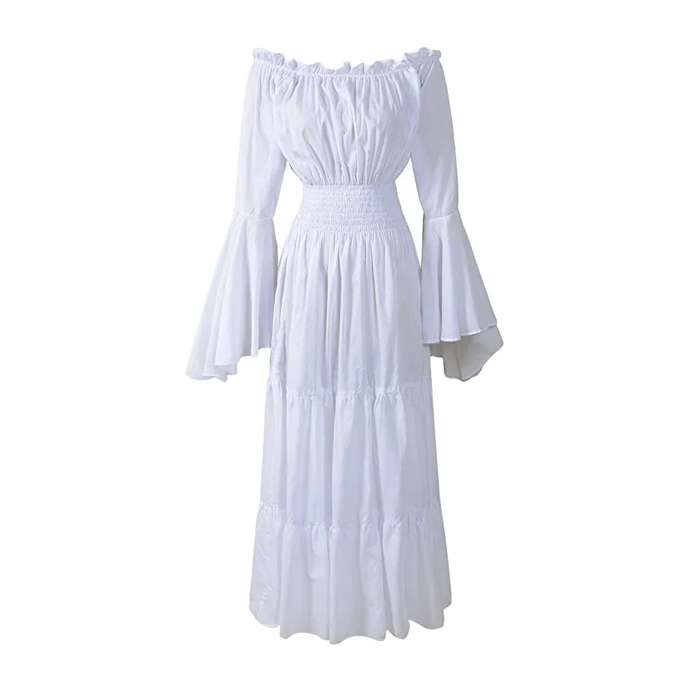 Medieval Ladies Long Dr loween Par Cotail Stage Performance Cosplay Costume Women's Faion Ethnic Stage Costume