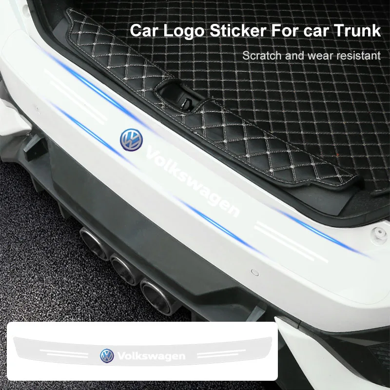 

1pcs Car Rear Bumper Trunk Load Edge Protector Guard Trim Transparent Sticker for VW Golf-6 7 4 5 POLO Passat B5 B6 B7 GTI