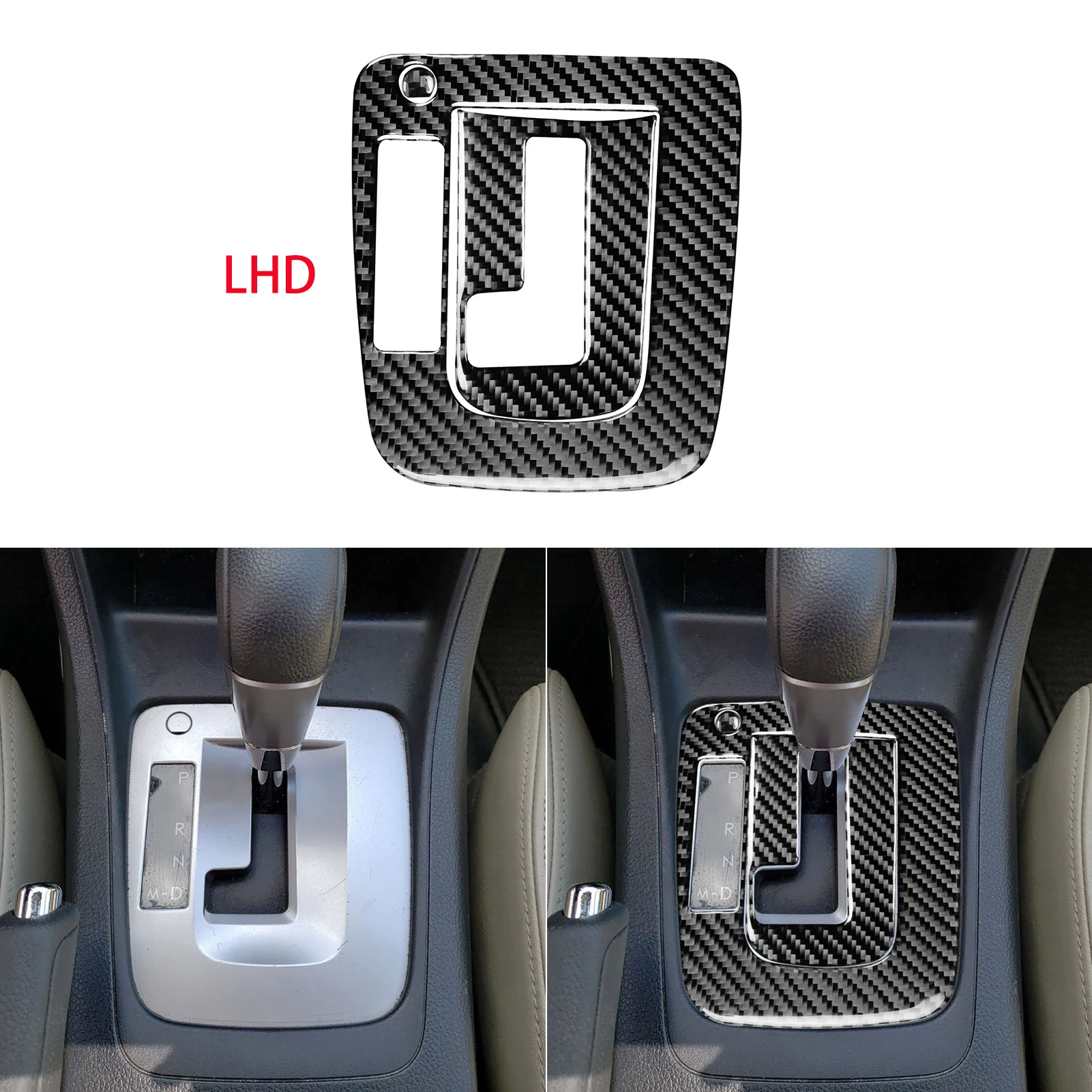 For Subaru Impreza 2012-2016 For XV Crosstrek 2013-2017 Car Carbon Fiber Interior Gear Shift Panel Set Accessories Trim Sticker