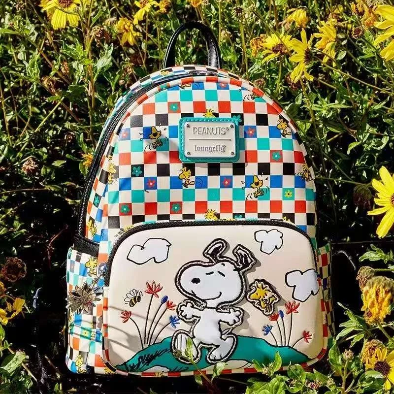 

New Limited Edition Cute Cartoon Animal Checkered Backpack, Lightweight School Bag For Kids, Ideal Travel Gift Surprise