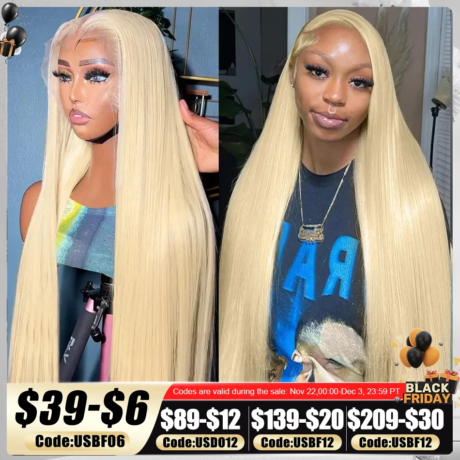 Rosabeauty 40 Inch 13x4 Straight 613 Hd Honey Blonde Lace Front Human Hair Wigs Brazilian 13x6 Color Lace Frontal Wigs For Women