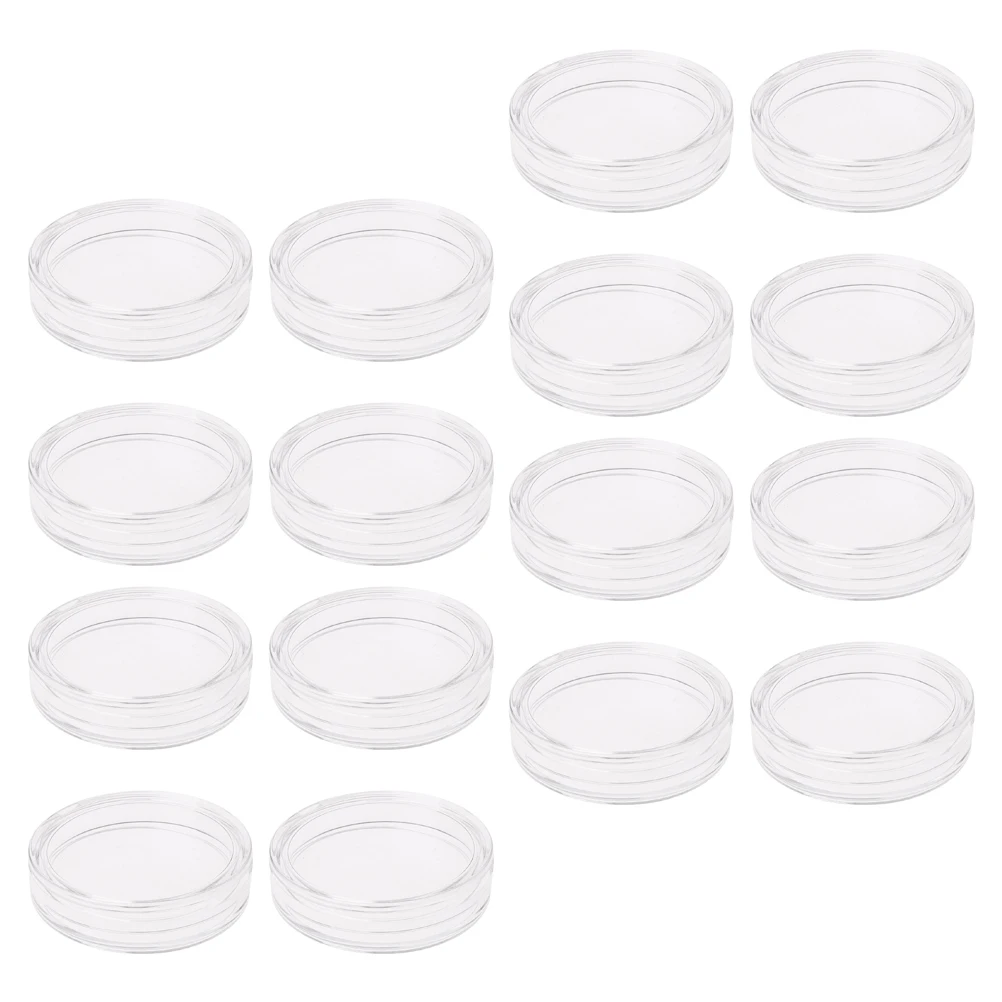 20Pcs Clear Coin Holder Acrylic Collection Box for Storage Display Stand Organizer Protective Case Kit Portable Collecting