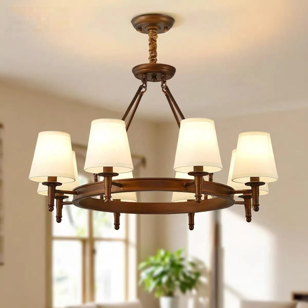 American Style Indoor Pendant Light for Living Room Dining Room Bedroom Study 110-220V Voltage Modern Lighting Fixture