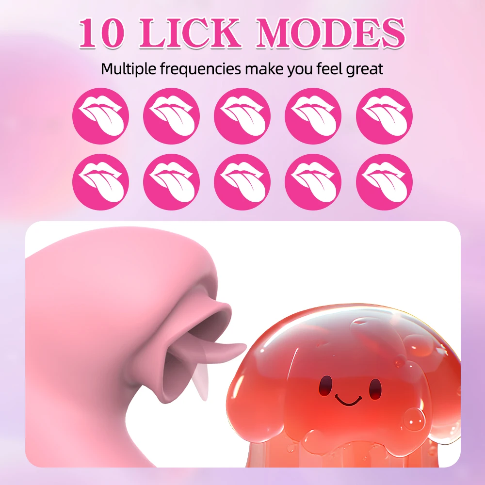 Dildo Tongue Licking Sex Toys Female Vibrator Masturbator Goods Clitoris Vibrator For Adult Women G Spot Clitoral Stimulator
