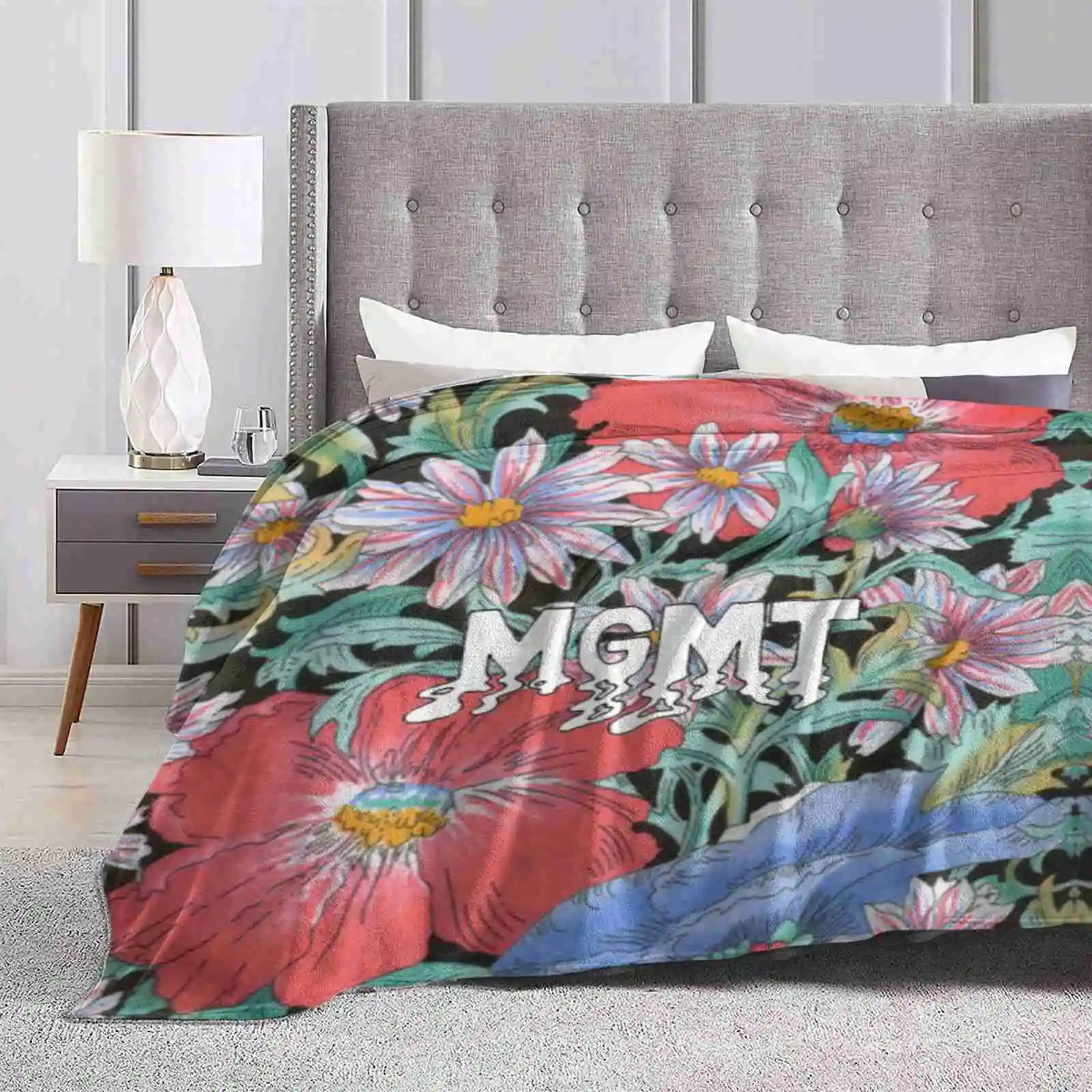 Mgmt Trend Style Funny Fashion Soft Throw Blanket Mgmt Electric Feel Tumblr Music Alternative Cool Hip Kids Flowers