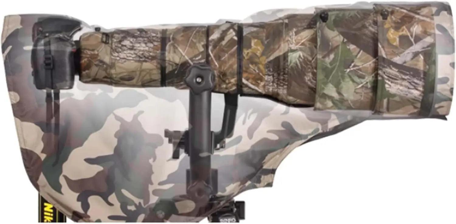 ROLANPRO cubierta de lluvia impermeable para teleobjetivo cubierta de lluvia/impermeable de lente verde militar armas de camuflaje ropa XL L M S XS XXS