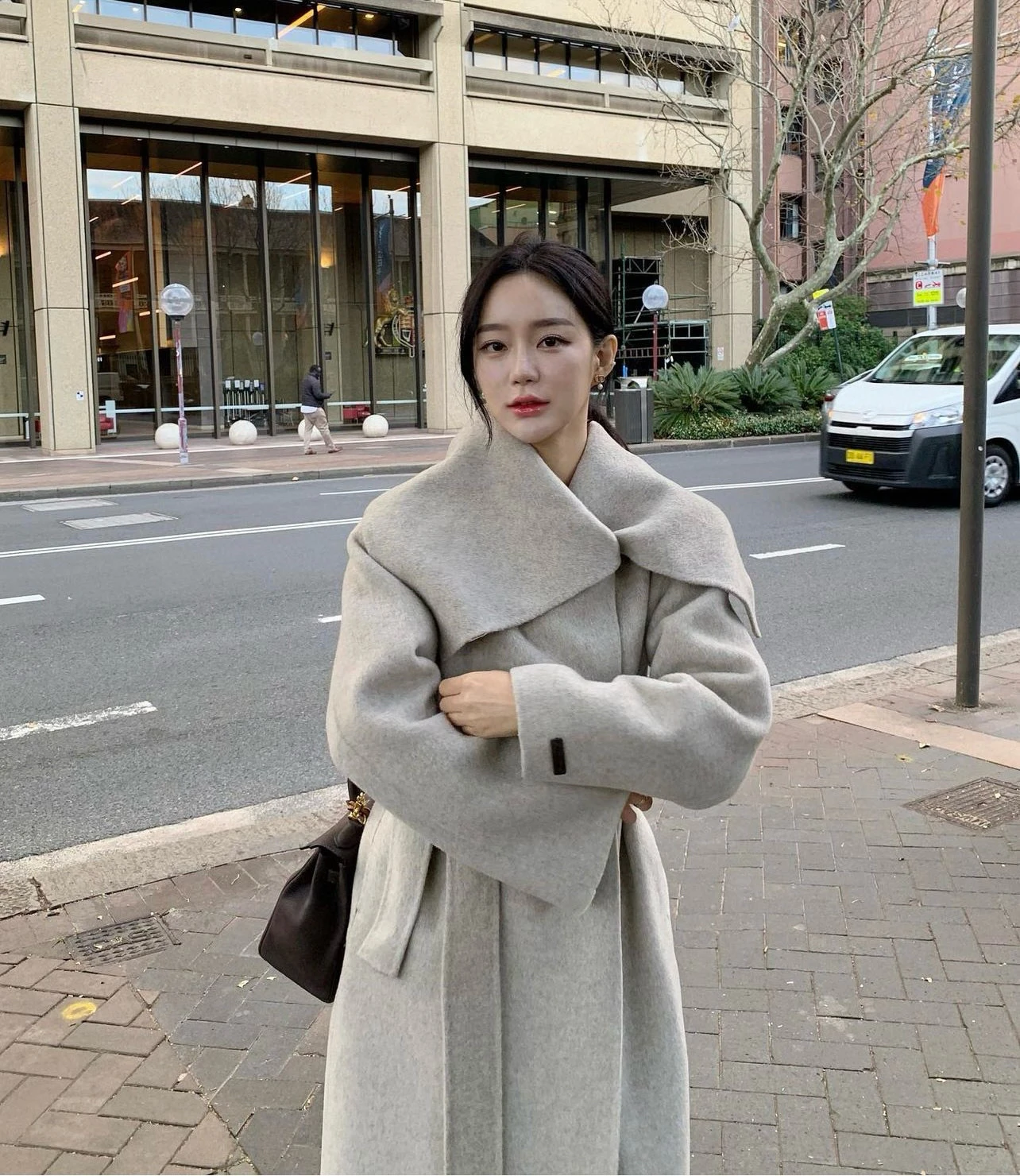 

Double-Faced Camere Woolen Coat Women's Mid-Length Loose Outerwear Dongda Gate Faion Brand Premium Quali Outerwear