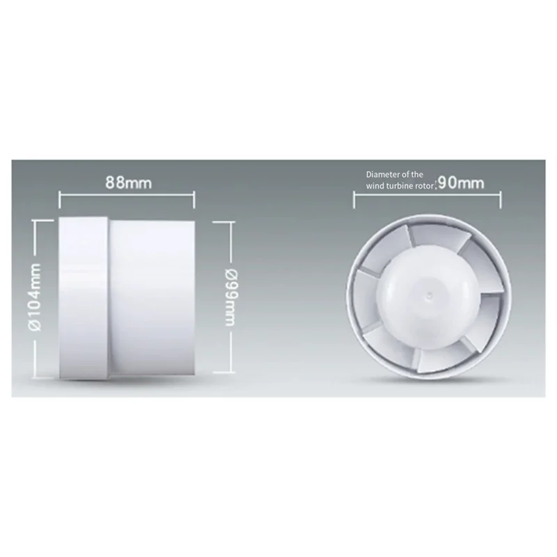 Fresh In-Line Extractor Fan Low Noise Air Blower Fan Bathroom Kitchen Fan Wind Volume